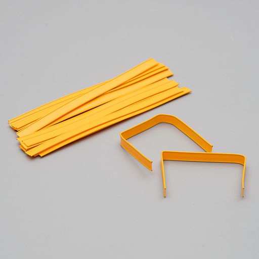 Цена за 500 шт. Клип-лента в нарезке, желтый, 13 см