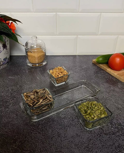 BAROQUE Менажница составная 3+1 (3*70мл+1*140мл), арт. 1278