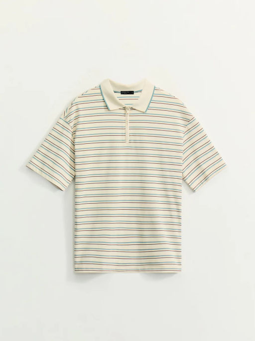 Футболка на молнии в полоску / Zarina фото 7