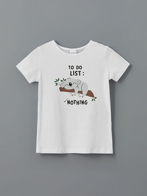 Bisiklet Yaka K?z ?ocuk ?ortlu Pijama Tak?m?