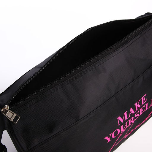 Сумка спортивная Make yourself proud, 40х21х19 см, отдел на молнии, цвет чёрный - Nazamok фото 11