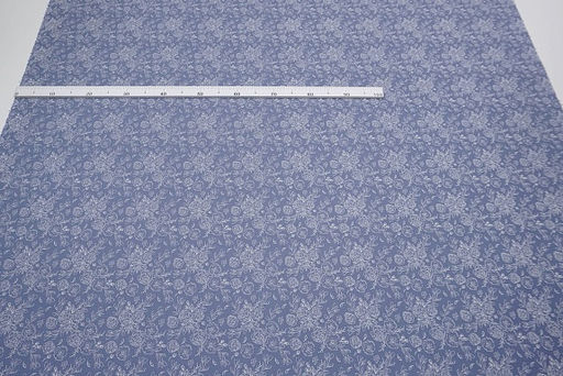 Теплый хлопок Букеты пионов на серо-фиолетовой дымке, ш.1.5м, хлопок-100%, 160гр/м.кв - Купава фото 4