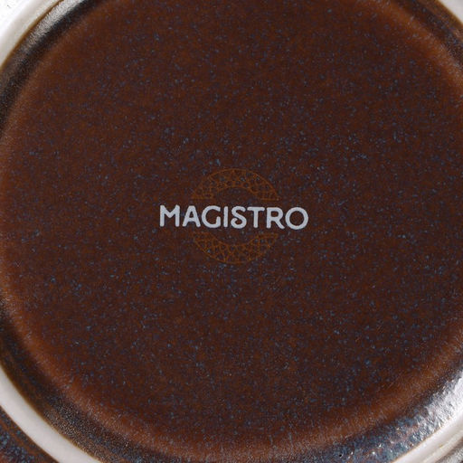 Тарелка Magistro Garland, d=22.5 см, фарфор, синяя, коричневая  фото 6