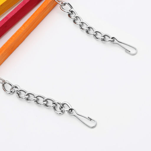 Игрушка для птиц Радуга с колокольчиками, 25 х 12 см - Пижон фото 3