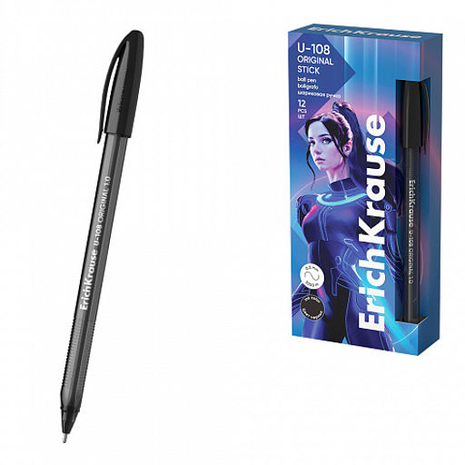 Цена за 50 шт. Ручка шариковая ErichKrause U-108 Stick Original 1.0, Ultra Glide Technology, цвет чернил красный (в коробке по 50 шт.)  фото 6