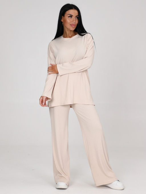 024-ЖК КОСТЮМ ЖЕНСКИЙ (брюки) (Молочный) - А-дина фото 3