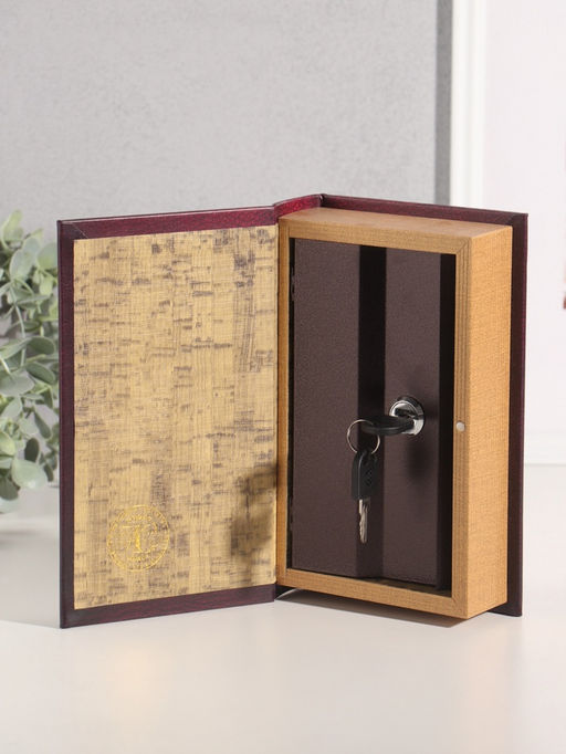 Шкатулка книга - сейф «Сокровища Русской кухни», дерево, искусственная кожа, тиснение, 21×13×5 см