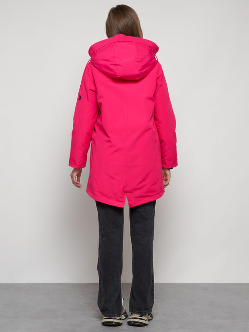 Парка женская зимняя MTFORCE c капюшоном розового цвета 2329R  фото 5