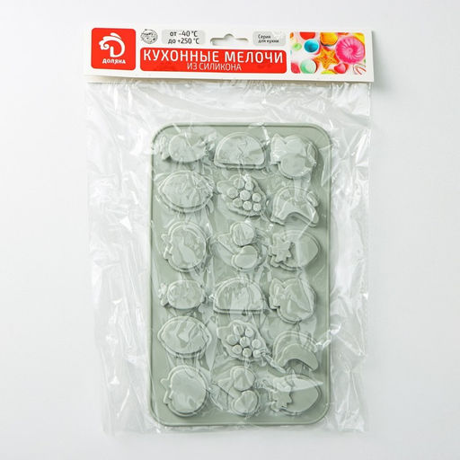 Форма для конфет и шоколада Доляна Сочно, силикон, 21?12,5?1 см, 18 ячеек, цвет МИКС  фото 7