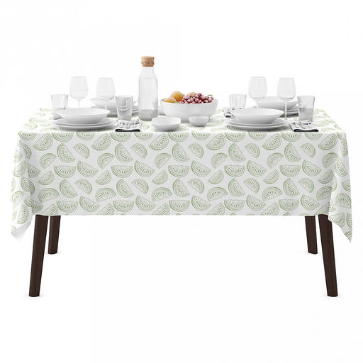 "Астурия, белый" Скатерть 150х145см, длина стола до 110см, на 4 персоны, хлопок "Премиум" 186г/м2, "Домашняя мода" (Россия)