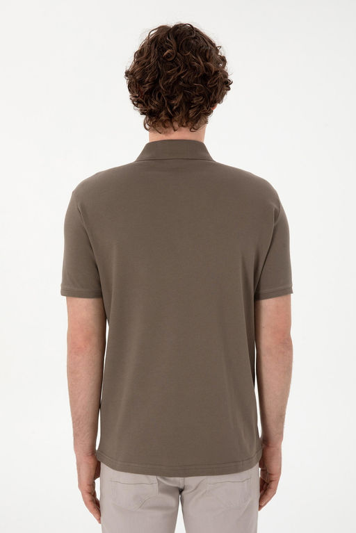 Erkek Slim Fit Polo Yaka Vizon Basic Ti__rt Sepette S_rpriz _ndirim - U.s. polo assn фото 5