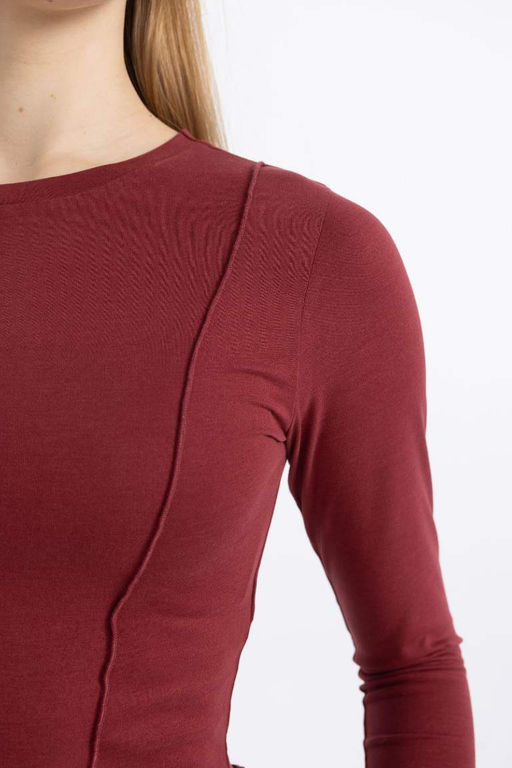 Классная приталенная футболка с длинными рукавами - Defacto фото 7