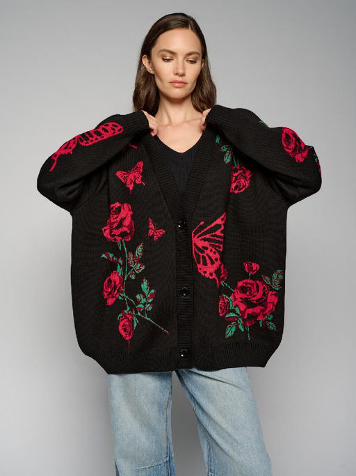 Кардиган женский 12521-54019 black/red - Eleganzza фото 2