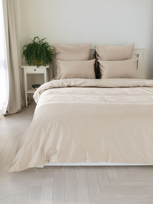 Наволочки сатин 70x70 (2шт) бежевый сатин - Denastia фото 4