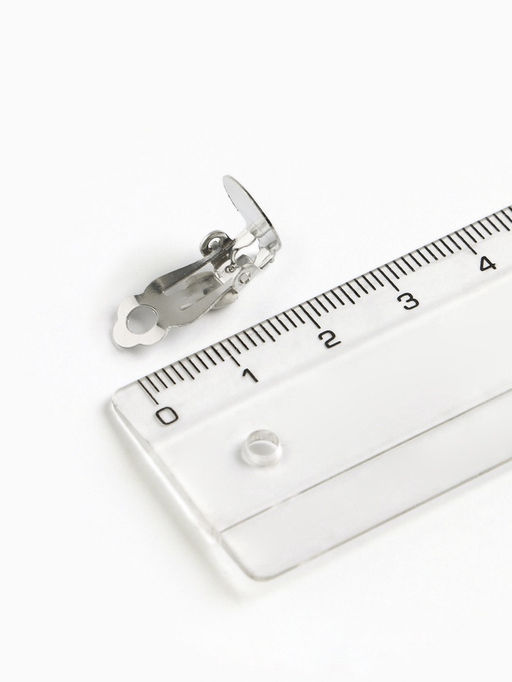 Основа под серьги-клипсы, 10 мм (набор 5 пар), цвет серебро