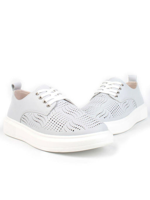 05-HY1-3D GRAY Кроссовки женские (натуральная кожа)