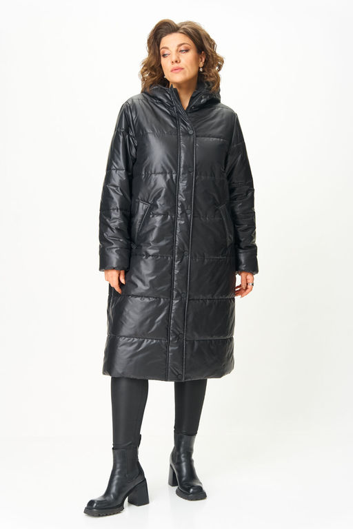 Пальто Anastasia Mak 1026 черный фото 7