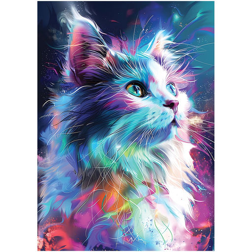 Puzzle ТРИ СОВЫ 260 элементов "Неоновый кот" (ПК260_64413)