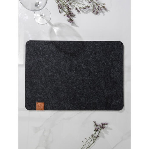 Салфетка сервировочная на стол Доляна Грэй, 4432 см, толщина 4 мм, цвет чёрный  фото 2