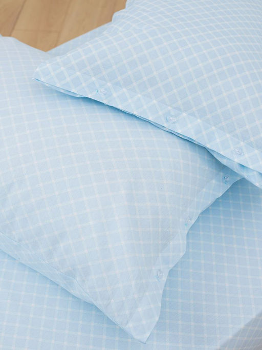 Наволочка 50*70 см, бязь Комфорт, на пуговицах (Виши, голубой) - Ивановотекстиль фото 8