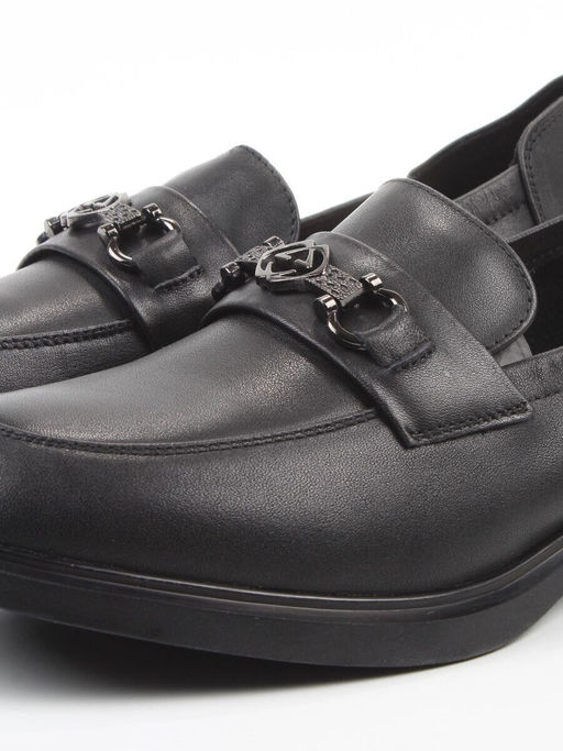 03-DEB104-1 BLACK Лоферы женские (натуральная кожа)