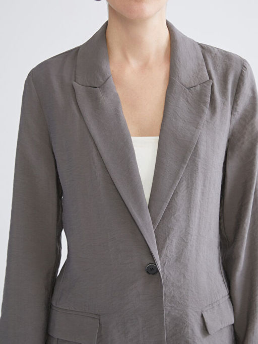 Modal Kar???ml? Kad?n Blazer Ceket
