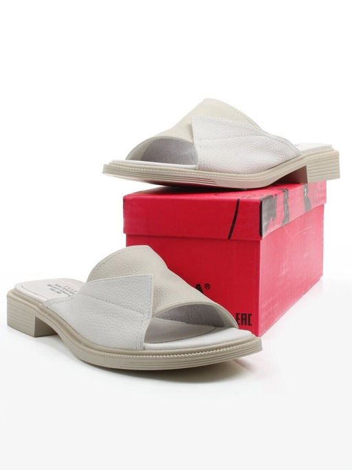 08-XLP1096-26 BEIGE/WHITE Босоножки женские (натуральная кожа)