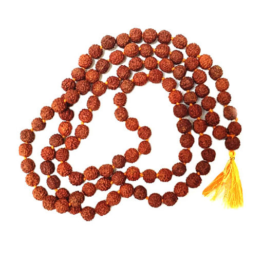 Четки из дерева 105-110 бусин Рудракша 9мм Слеза сострадания Бога Шивы Защита от смерти