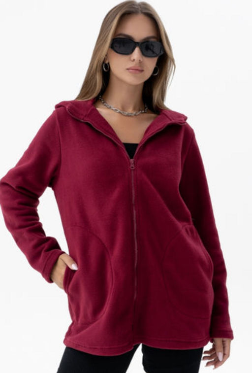 Толстовка флис.арт.673/1-9,бордовая - Binita фото 15