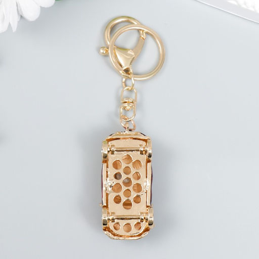 Брелок металл с карабином, эмаль, стразы "Красный кроссовер" 13х3 см