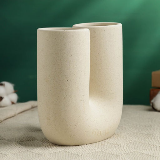 Ваза «Кьелл», 17×16 см, керамика, бежевая