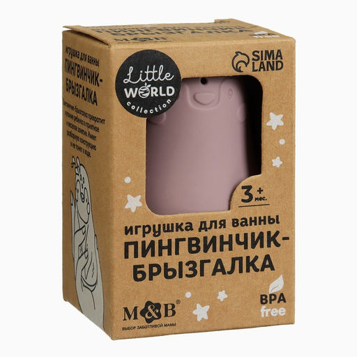 Игрушка для ванны M&B «Пингвинчик-брызгалка», силикон, МИКС