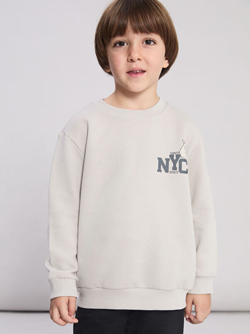 Bisiklet Yaka Erkek ?ocuk Sweatshirt