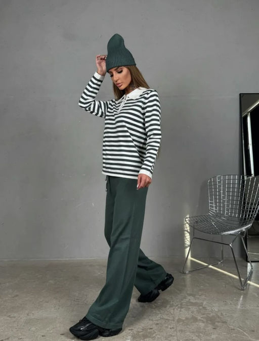 K13195 Костюм тройка: джемпер, брюки, шапка ТМ_ЗЕЛЕНЫЙ