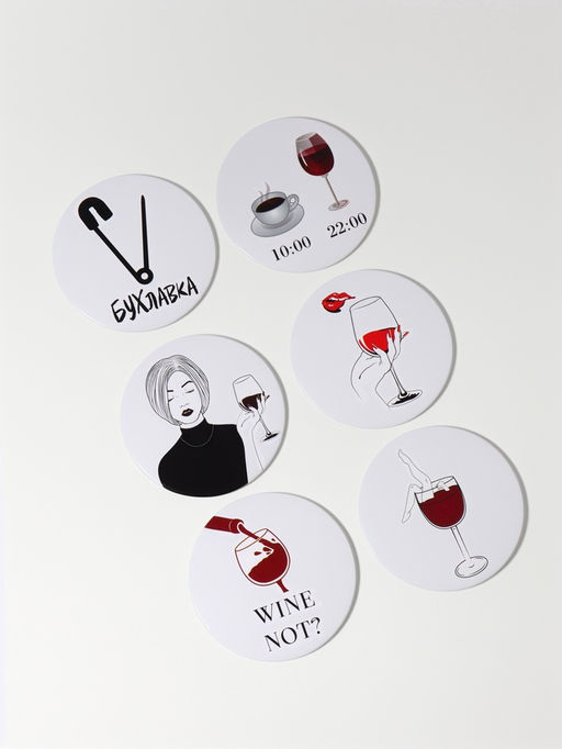 Зеркало WINE NOT, d 7,5 см, рисунок МИКС - Queen fair фото 7