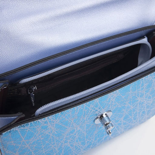 Сумка-мессенджер на клапане, наружный карман, цвет голубой - Simaland фото 3