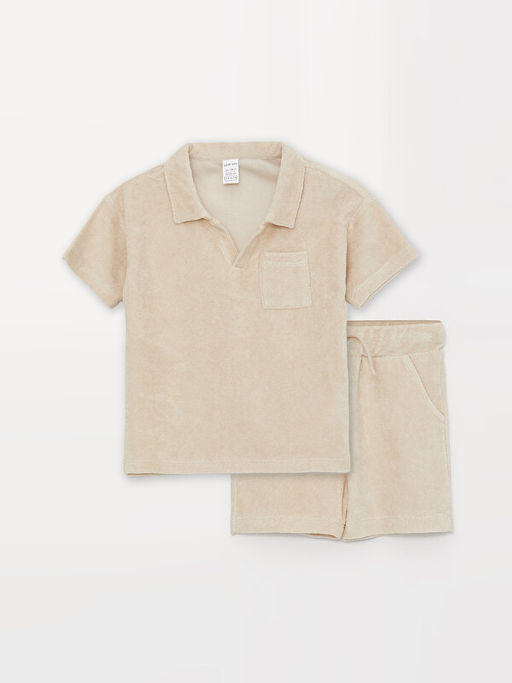 Polo Yaka Basic Erkek Bebek Ti??rt ve ?ort 2li