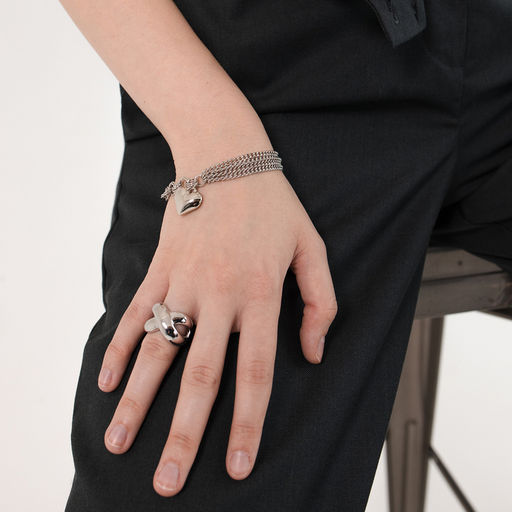 Кольцо металл Тренд бесконечность, объём, цвет серебро, размер 17 - Qf фото 6