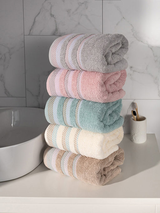 Полотенце для тела 70x140 бежевый махровая ткань