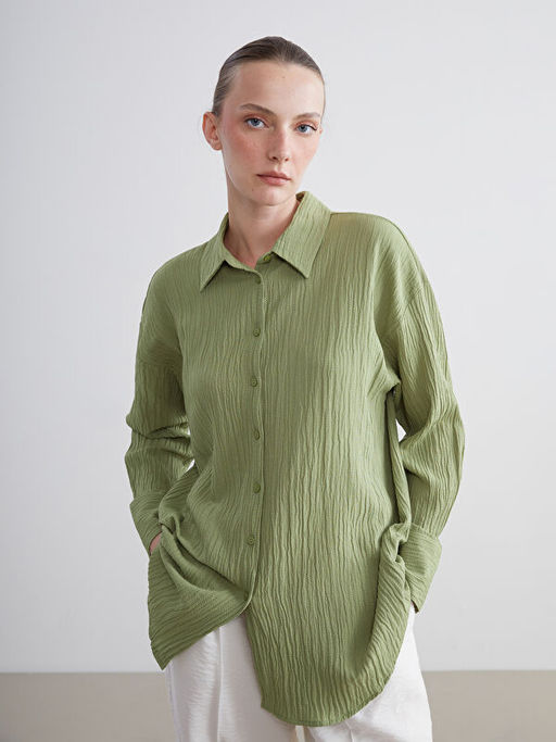 Dokulu Oversize Kad?n G?mlek