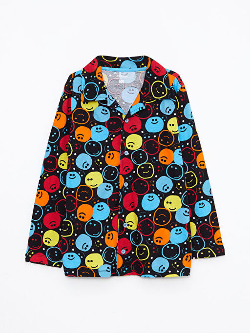 G?mlek Yaka Desenli Uzun Kollu Erkek ?ocuk Pijama Tak?m? - Waikiki фото 2