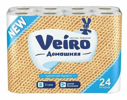 VEIRO т/бумага 2-сл. Домашняя (24 рул.) Белая