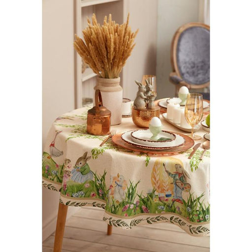 Скатерть Этель Еaster d=148 см +/-3см, 100% хл, саржа 190 гр/м2  фото 15