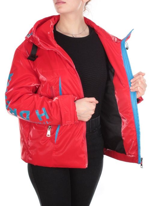 D004 RED Куртка демисезонная женская (100 гр. синтепон)