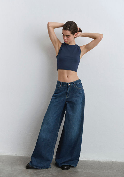 Mimi Iconic Koyu Mavi Jean Pantolon