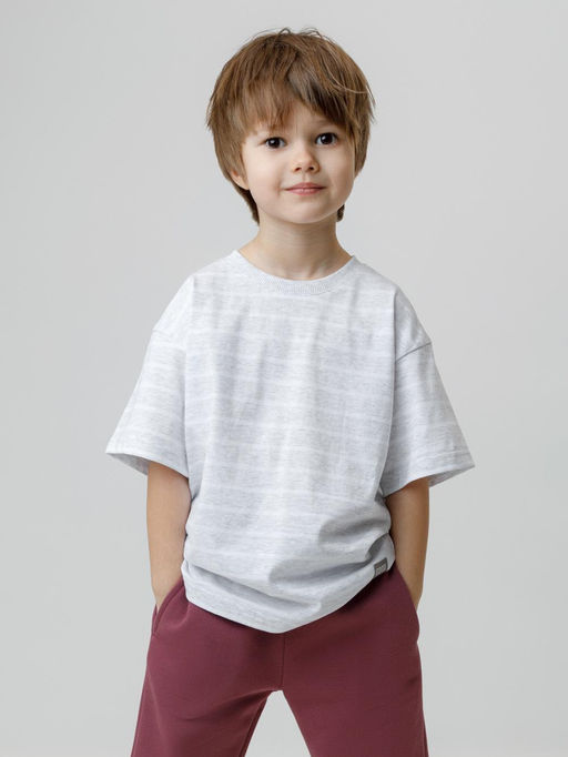 Футболка Crockid КР 302912 для мальчика из хлопка комбинированная  фото 2