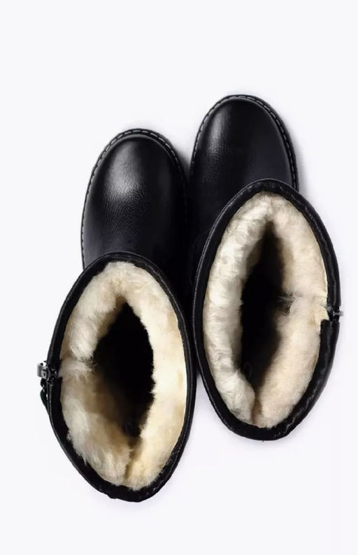 Сапоги Монголки черные с замком, войлочная подошва,