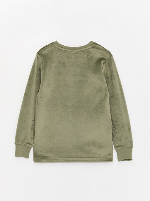 Bisiklet Yaka Uzun Kollu Kadife Erkek ?ocuk Pijama Tak?m? - Waikiki фото 3