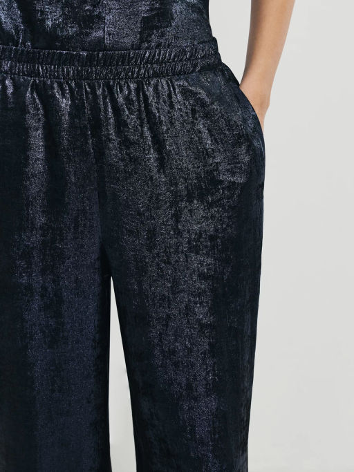 Прямые брюки из блестящей ткани / Zarina