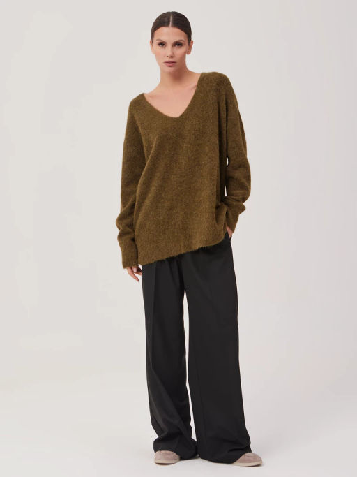 Пуловер женский 1231153001 dark olive - Eleganzza фото 2